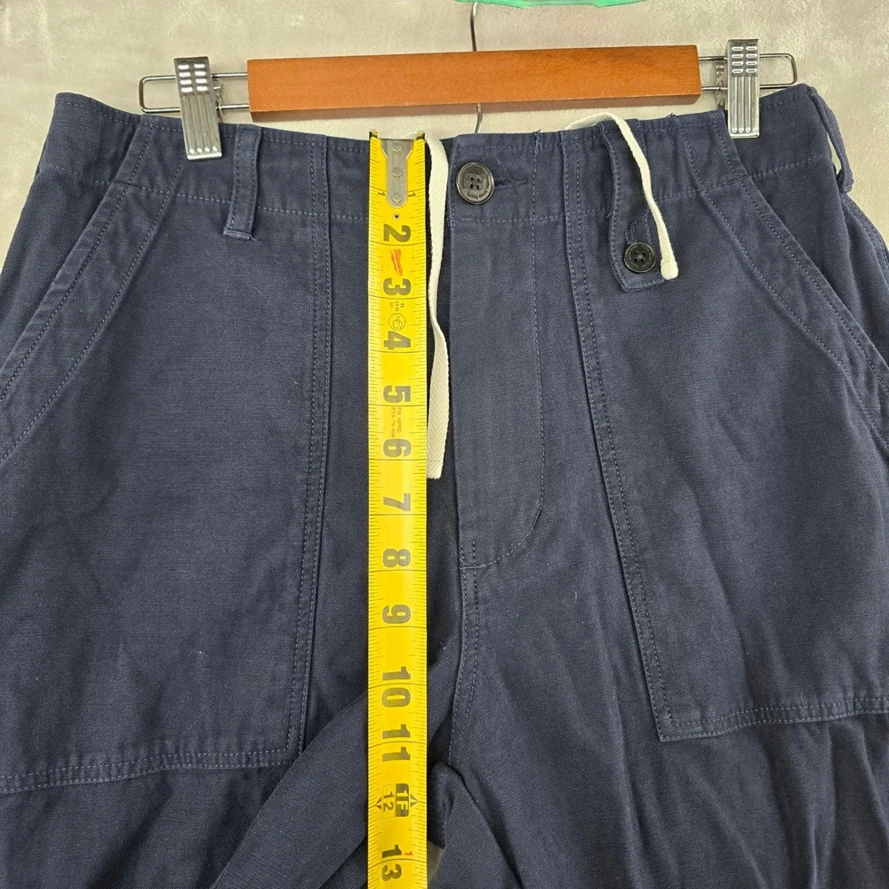 Porter‎ James Sports Fatigue Pants Mens Medium Navy Blue Drawstring Trousers